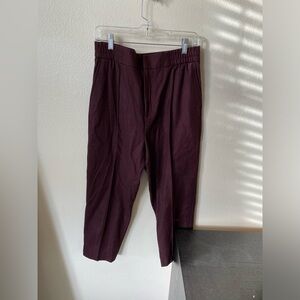System Men’s Wool Blend Burgundy Trouser Cropped Pant Size 86-100 Business